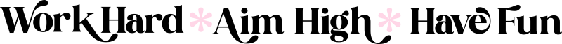 Work Hard • Aim High • Have Fun